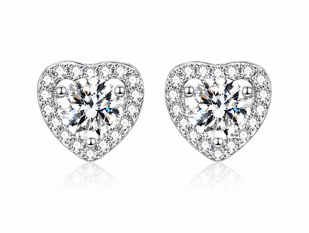 Amour Crystal Heart Earrings