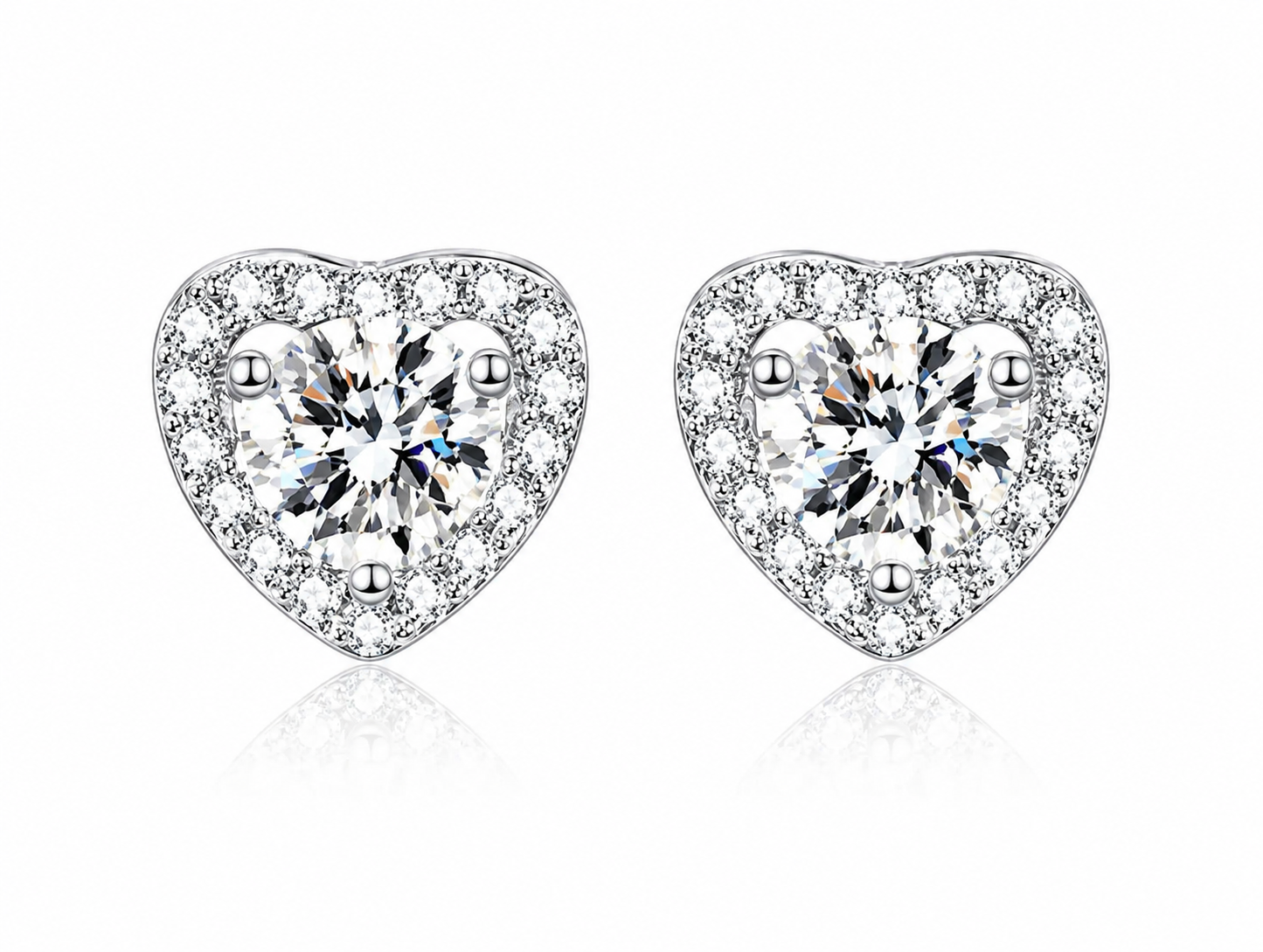 Amour Crystal Heart Earrings