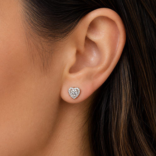 Amour Crystal Heart Earrings